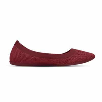 Product image for Allbirds Tree Breezers flats in maroon.