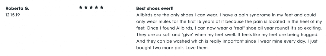 Screenshots of Allbirds Wool Loungers Reviews.