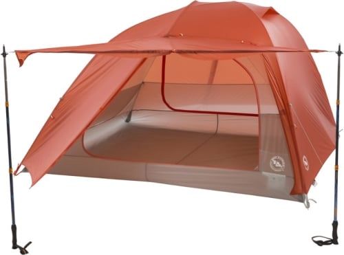 Product photo for the big agnes copper spur hv ul4 in red.