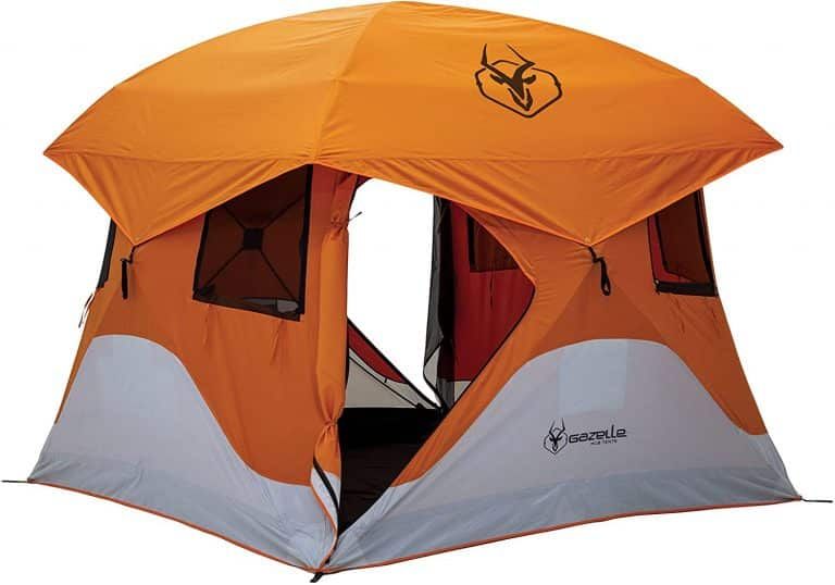 Product photo for the Gazelle 4 person pop up in orange.