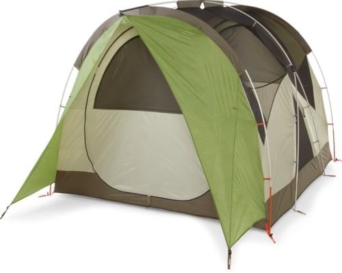 Product photo for the rei co-op wonderland 4 tent in green and beige.