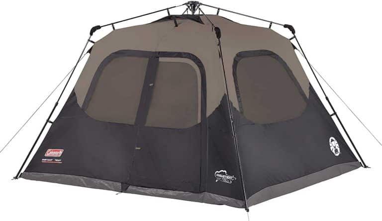 Product image for the Coleman instant cabin tent in dark grey.