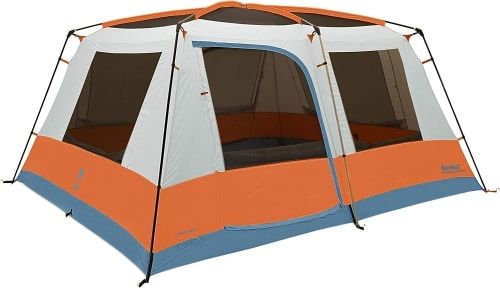 Product photo showing the white and orange Eureka Copper Canyon Tent.
