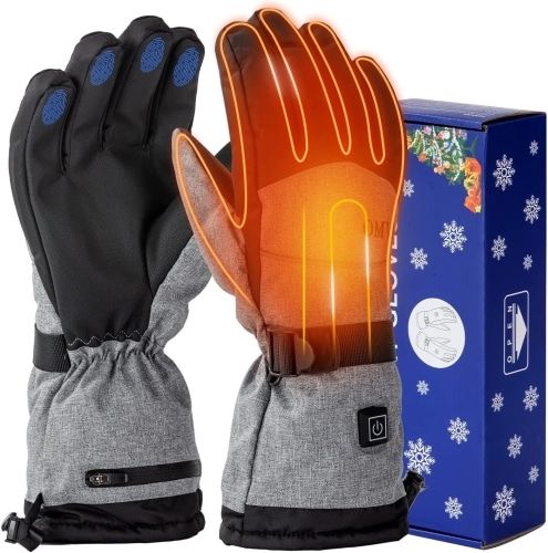 Product photo of 
OMVMO Heated Gloves in black and grey.