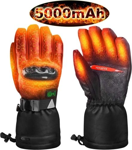 Product photo of the black Shaalek Best Heated Cycling Gloves.