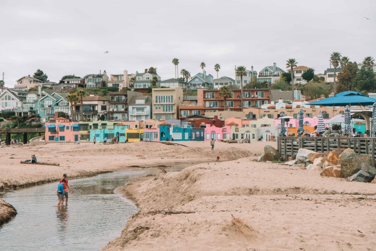 colorful houses at capitola beach