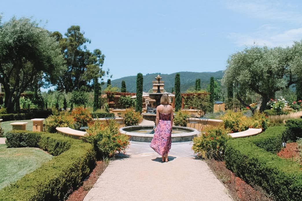 tuscan gardens and architecture at Regale winery
