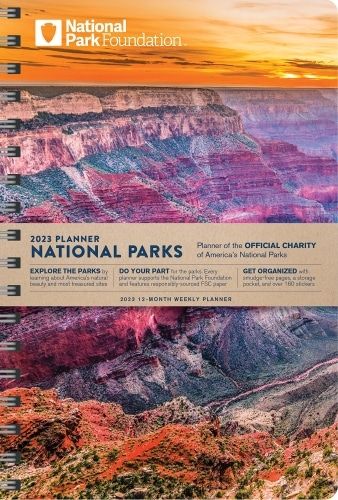 National Park Foundation 2023 Planner, with an image of the colorful Grand Canyon on the cover.