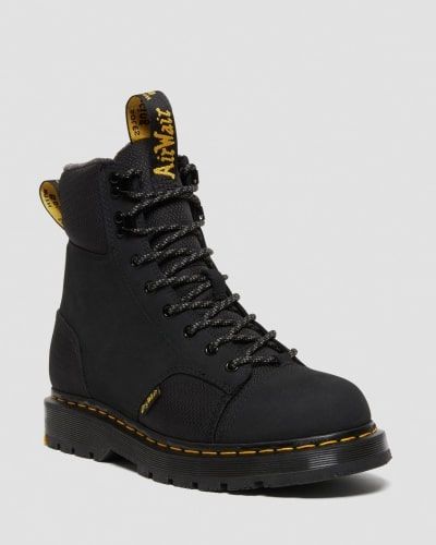 Product photo for the Dr. Martens Trinity Waterproof Slip Resistant Boots in black.