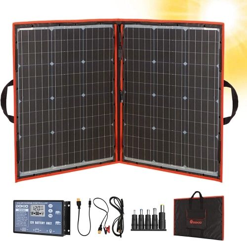 DOKIO Portable Foldable Solar Panel Kit product image.