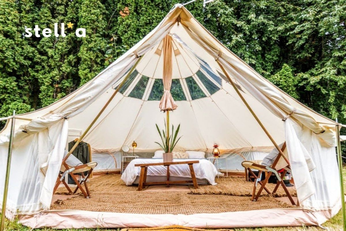 Best Canvas Tent for Glamping Stella 16’ Stargazer Bell Tent