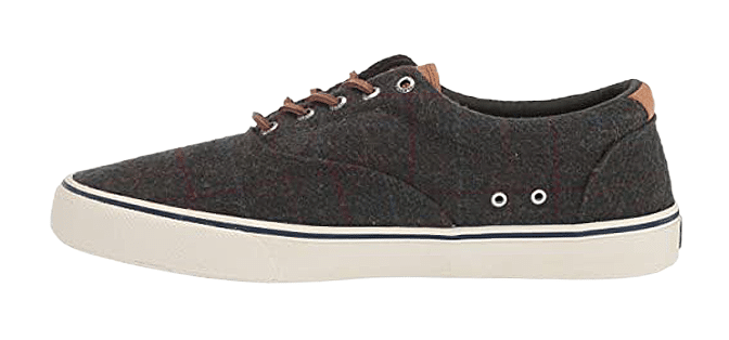 Product image for Sperry Men's Striper II CVO Wool Sneaker in grey plaid.