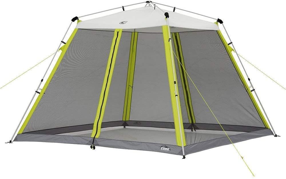 Product image for the Core Instant Screen House Canopy Tent in white and green.