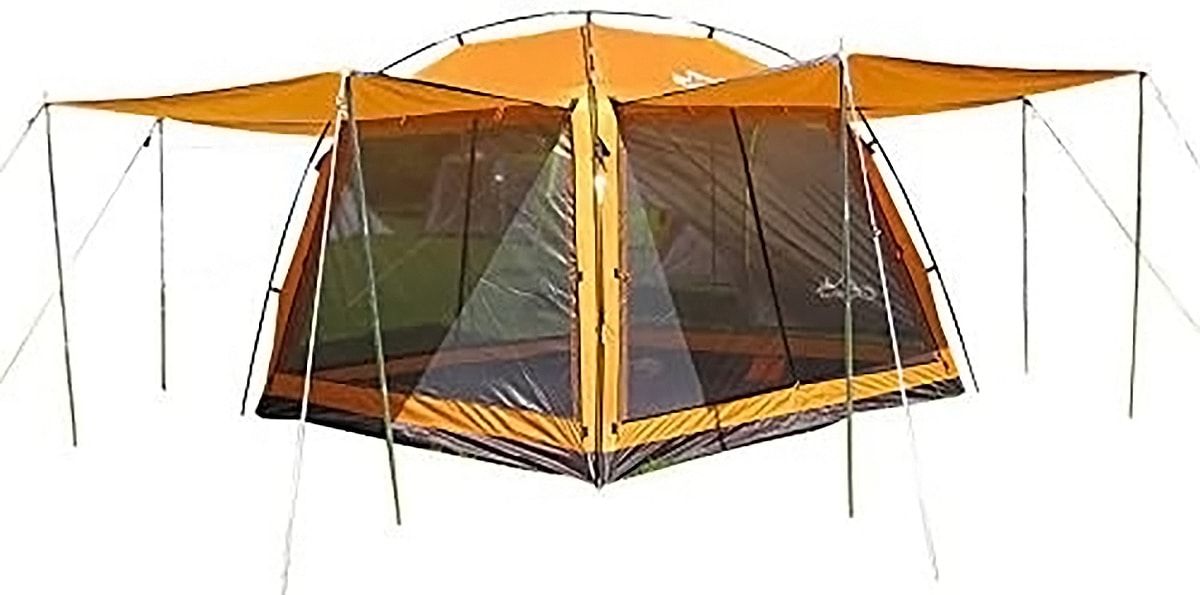 Product image for the Hasika All-Weather Diversified Screened Canopy in orange.