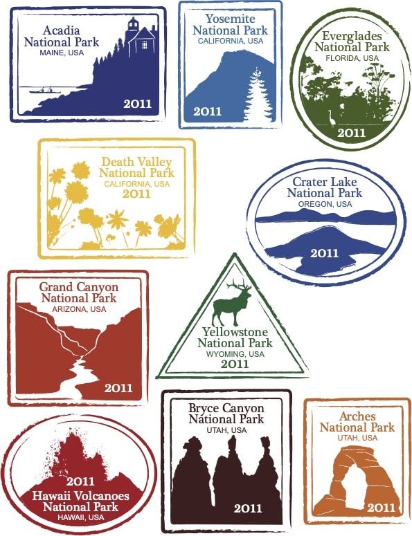 How many national park stamps are there_