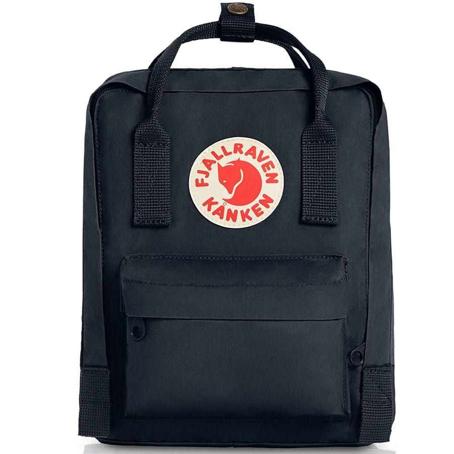 Product photo for the Fjallraven Kanken Mini Classic Backpack in black.