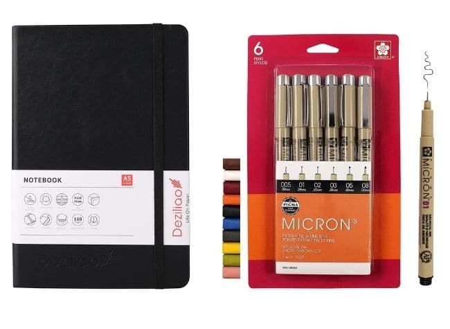 Micron Pens and Desiliao Journal