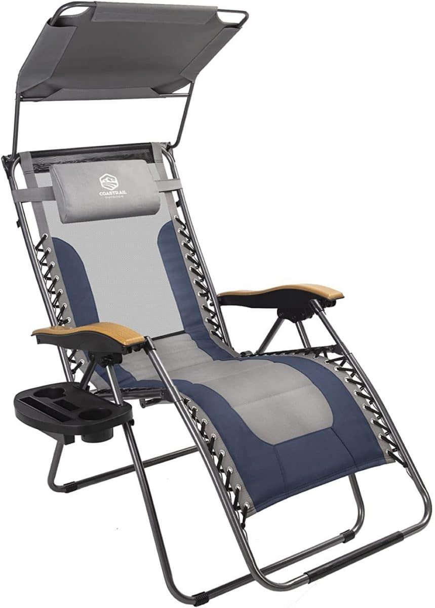 Coastrail Outdoor Zero Gravity Chair with Sun Shade