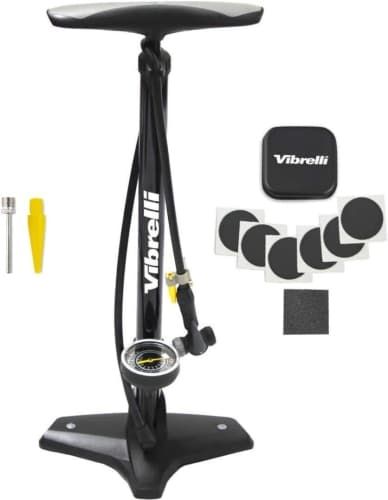 vibrelli bike floor pump with gauge