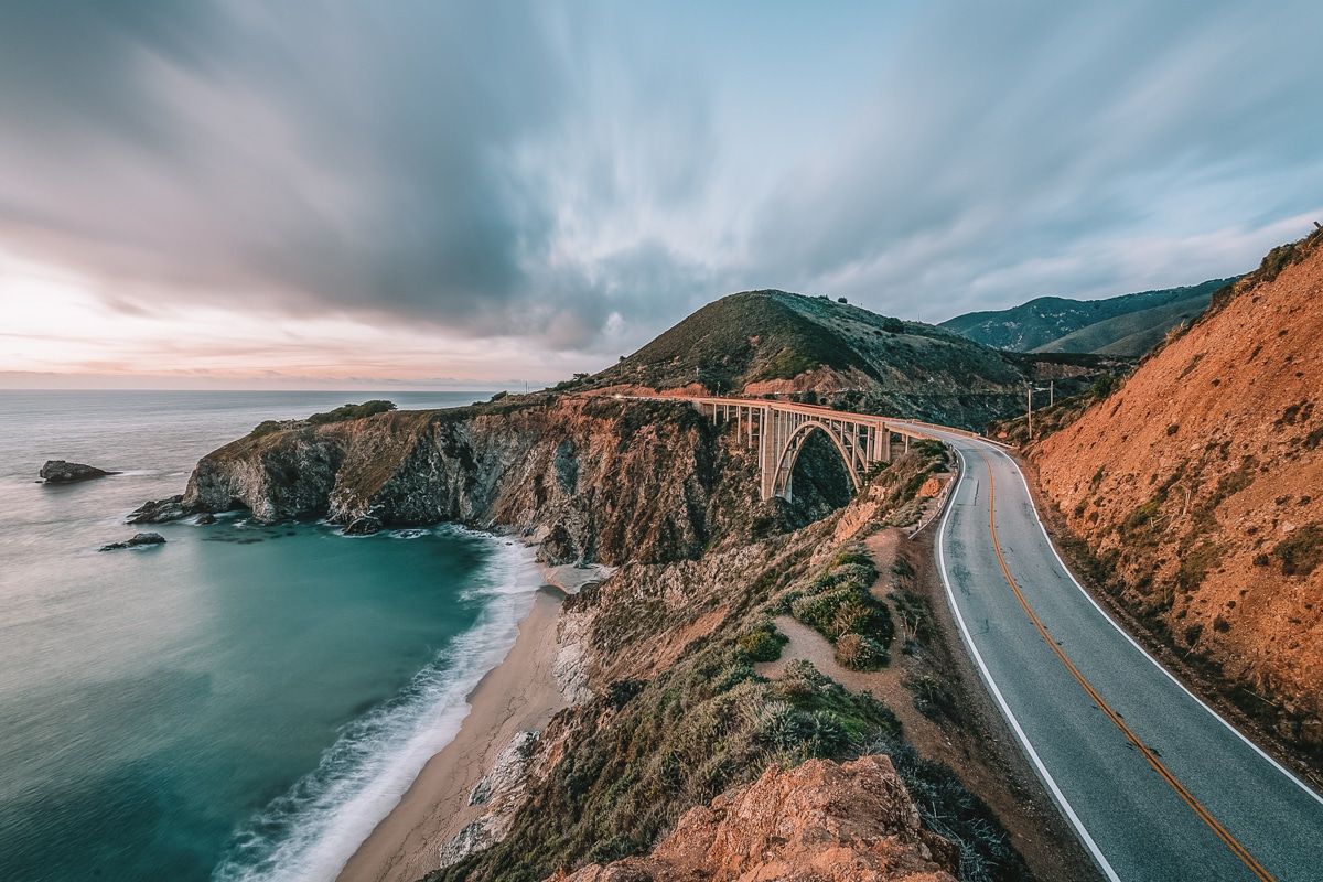 A magnificent view of the Pacific Coast Highway from Monterey to Big Sur