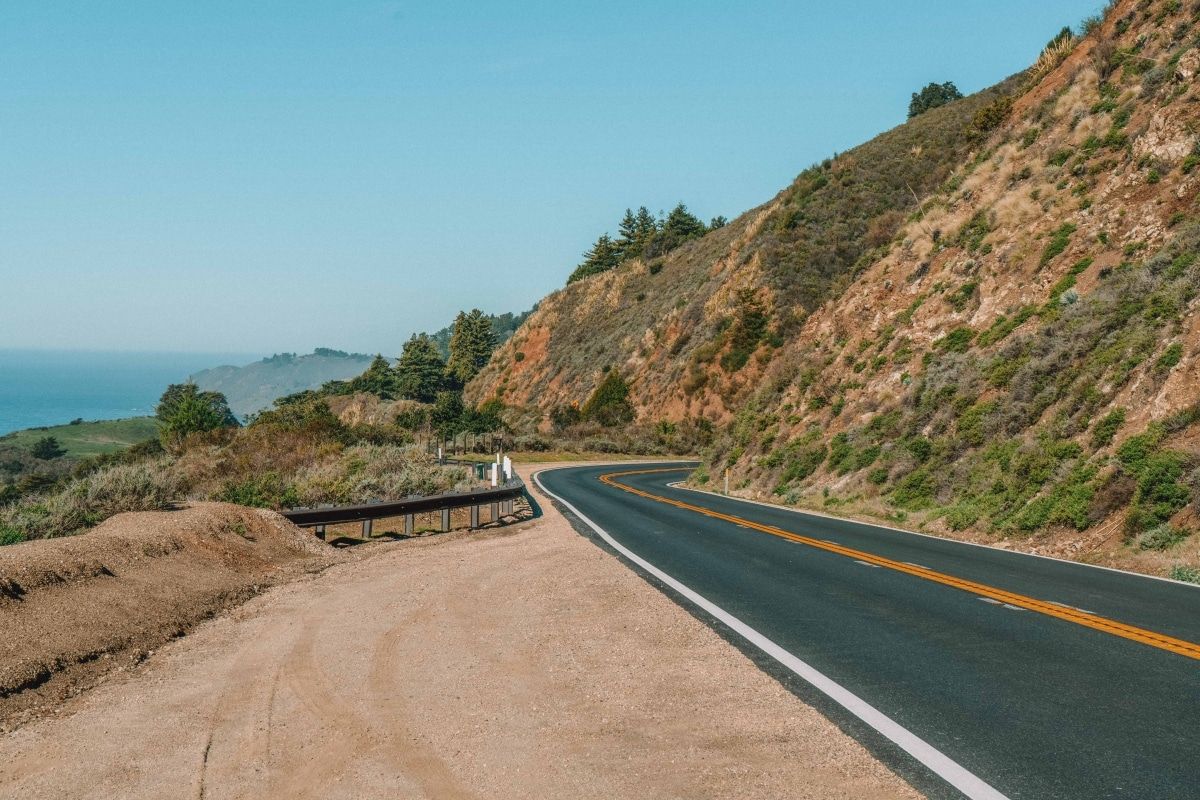 An empty highway in the Big Sur area, LA to San Francisco Road Trip featured image.