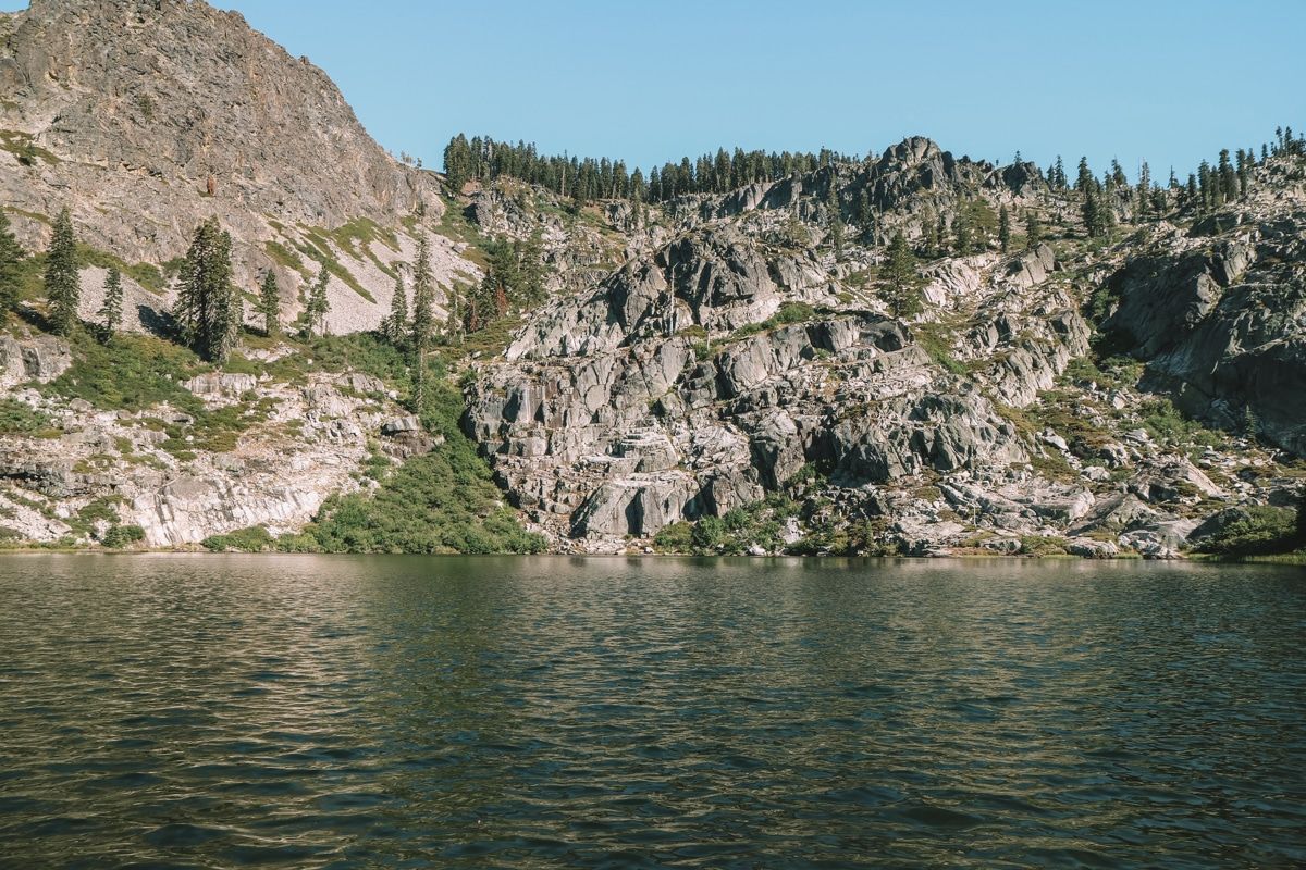 Gold Lake in Plumas Forest with Rock Mountain