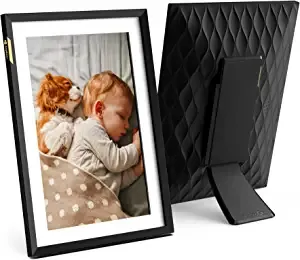 Nixplay digital picture frame in black product image.