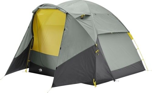 Product image for the  North Face Wawona 4 in grey and yellow.