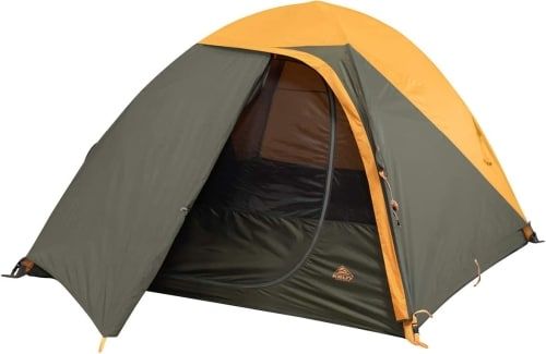 Product photo for the Kelty Grand Mesa Backpacking Tent in grey and orange.
