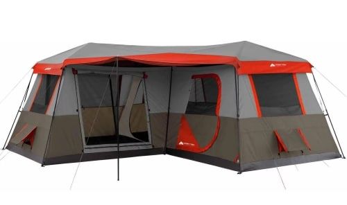 Product image for the Ozark Trail 3 Room Instant Cabin Tent with an AC Port.
