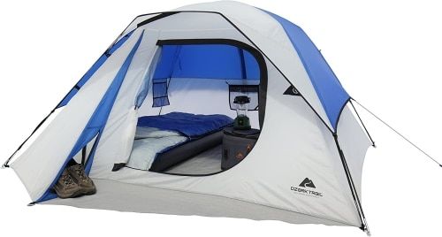Product image for the Ozark Trail Family Cabin Tent with an AC Port.
