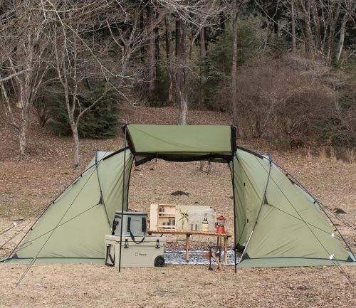 Product photo for the S’More 4 Season Camping Tent in green.