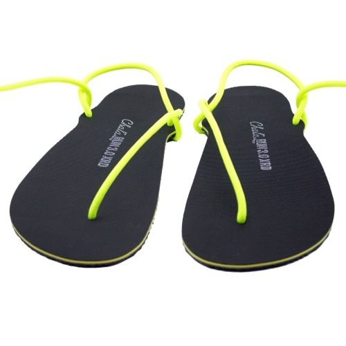 Product photo for the Chala Run in neon yellow.