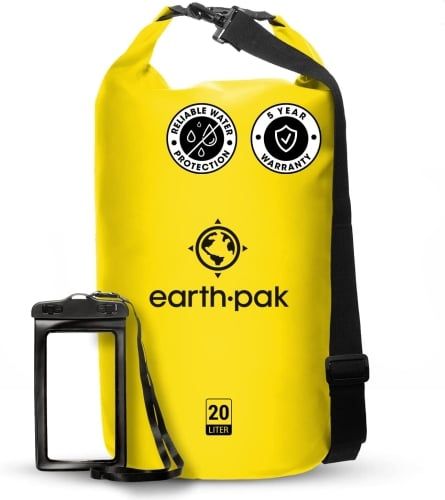 Product photo for the earth pak dry bag in yellow.