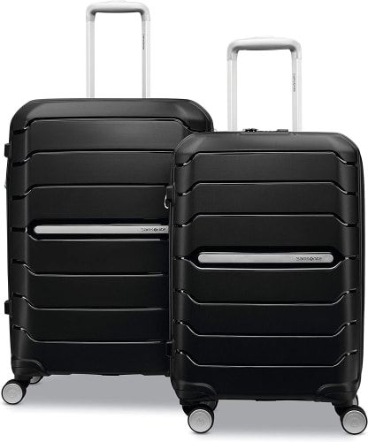 Product image for the Samsonite Freeform Hardside Expandable Luggage in black.