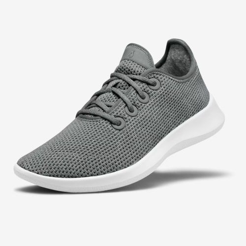 Product image for the Allbirds Tree Runners in grey.