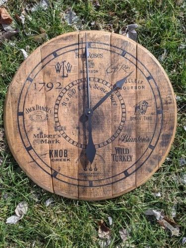 Product photo for the Bourbon Barrel Clock.