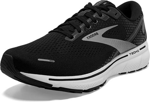Product image for the Brooks Ghost 14 Neutral Running Shoe in black.