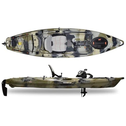 Product photo for the Feelfree Lure 11.5 Overdrive V2 Fishing Kayak in desert camo color.
