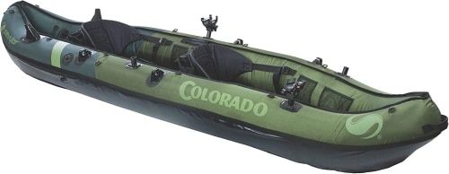 Product photo for the Sevylor Coleman Colorado 2-Person Fishing Kayak in green.
