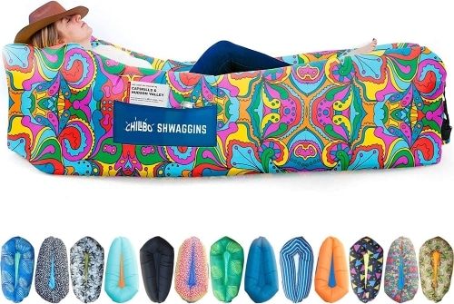 Product image for the Chillbo Shwaggins in a multicolor psychedelic pattern.