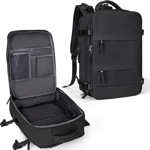 Product photo for the Coowoz Large Travel Backpack in black.