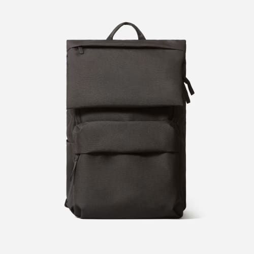 Product photo for the Everlane ReNew Transit Backpack in dark grey.