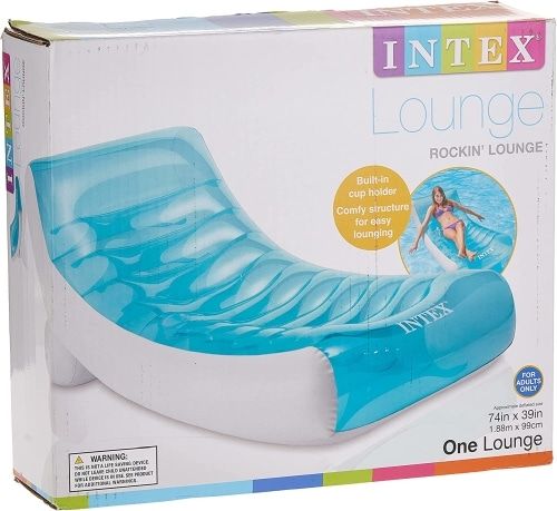 Product image for the Intex Rockin' Inflatable Lounger box.