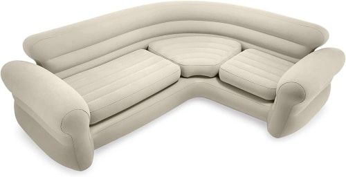 Product image for the Intex-inflatable Corner-sofa in white.