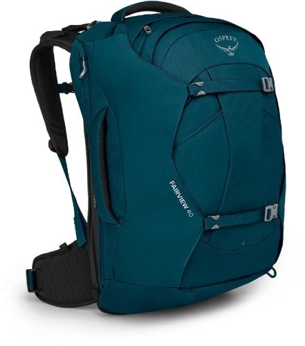 Product photo for the Osprey Fairview 40 Travel Pack in dark blue.