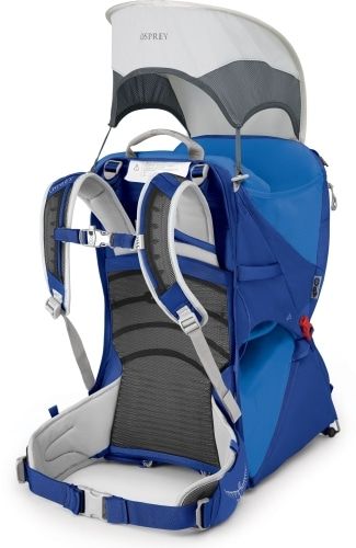 Product image for the Osprey Poco LT Child Carrier in blue.