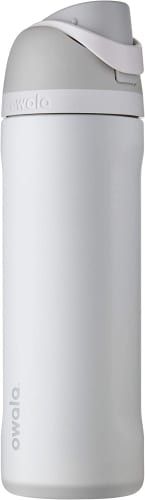 Product photo for the Owala FreeSip Insulated Stainless Steel Water Bottle in white.