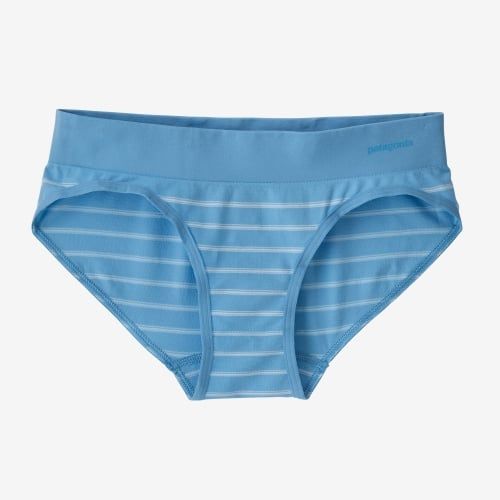 Product image for the Patagonia Women's Active Hipster in light blue stripes.