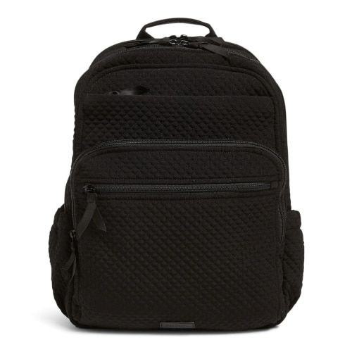 Product photo for the Vera Bradley XL Campus Backpack in black.